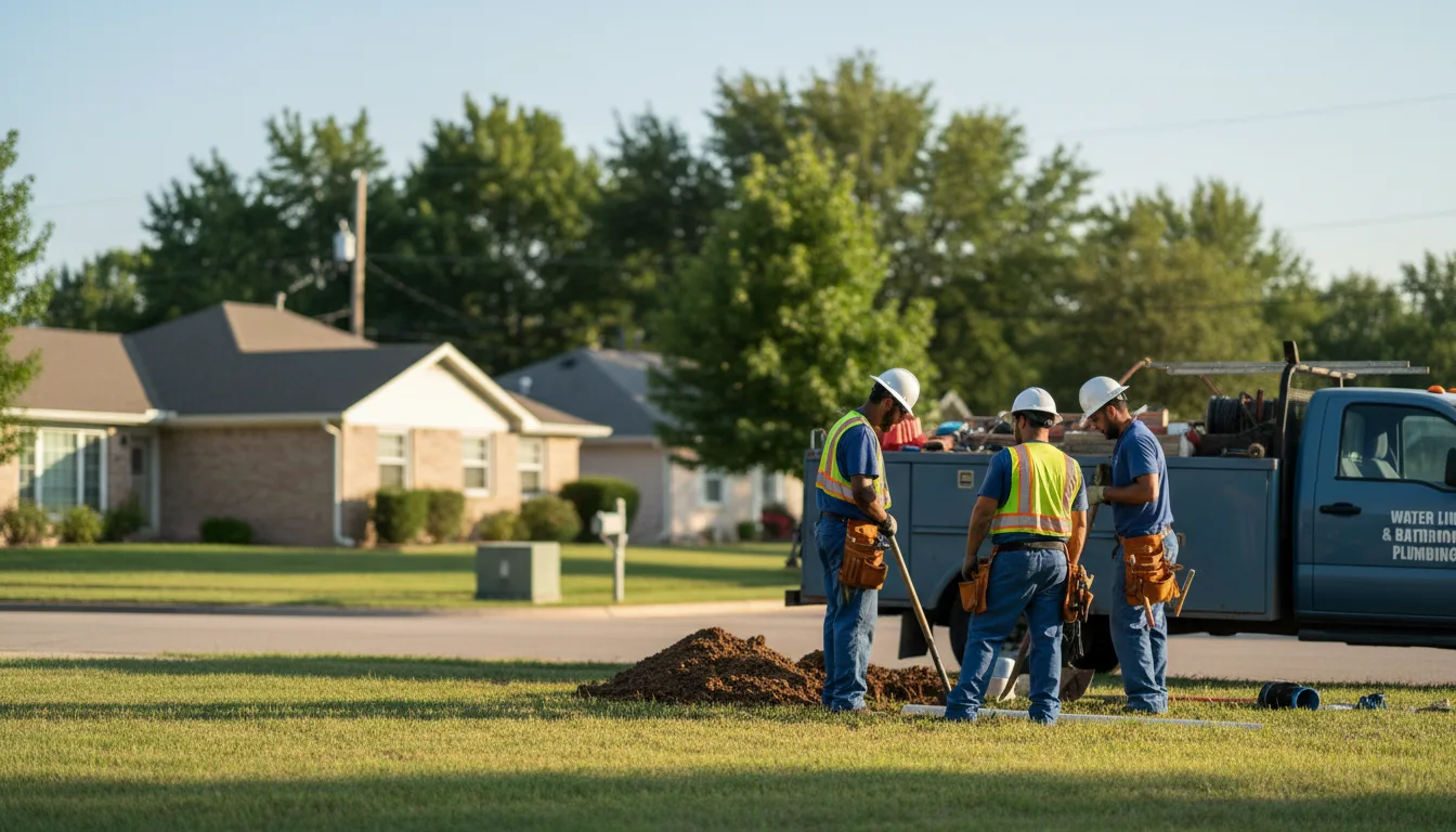 Residential water line and bathroom plumbing service in Grulla, TX